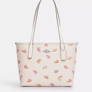 COACH tote with snail print